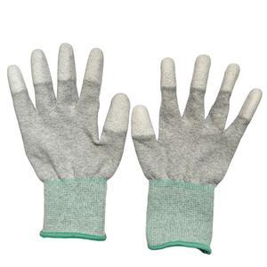 10 pares de guantes antiestáticos recubiertos de PU con fibras de carbono grises 13G ESD guantes de trabajo de seguridad - Product Image 2