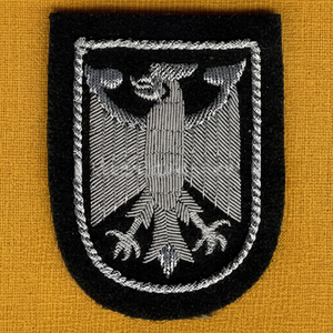 GERMAN CAP BADGE Custom Embroidered Cap Badge With Anchor And Laurel Wreath <b>Sew</b>-On Fabric Patch For Uniform Garment - Product Image 2