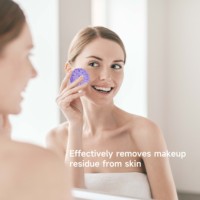 Éponge faciale compressée en pulpe de bois violette, en cellulose naturelle, jetable, pour le nettoyage du visage, portable