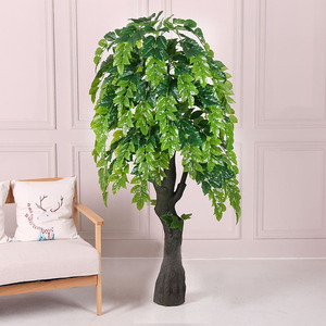 Árbol de la Felicidad en Maceta Grande, Planta Verde Decorativa para Interiores, Sala de Estar, Decoración de Piso con Árbol de Plástico Simple, Centro Comercial - Product Image 2
