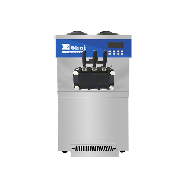 Hot Selling Small Tabletop Three Flavours Soft Ice Cream Machine Soft Serve Ice Cream Making Machine