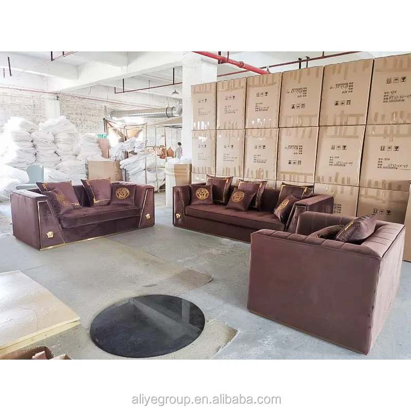 Italienische marke luxus wohnzimmer sofa mit nubuk oder Wildleder
