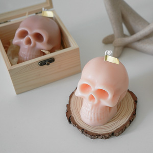 Velas Aromáticas con Forma de Calavera, Cera de Soja, Hechas a Mano, Caja de Regalo Decorativa, Decoración para Fiestas de Halloween - Product Image 1