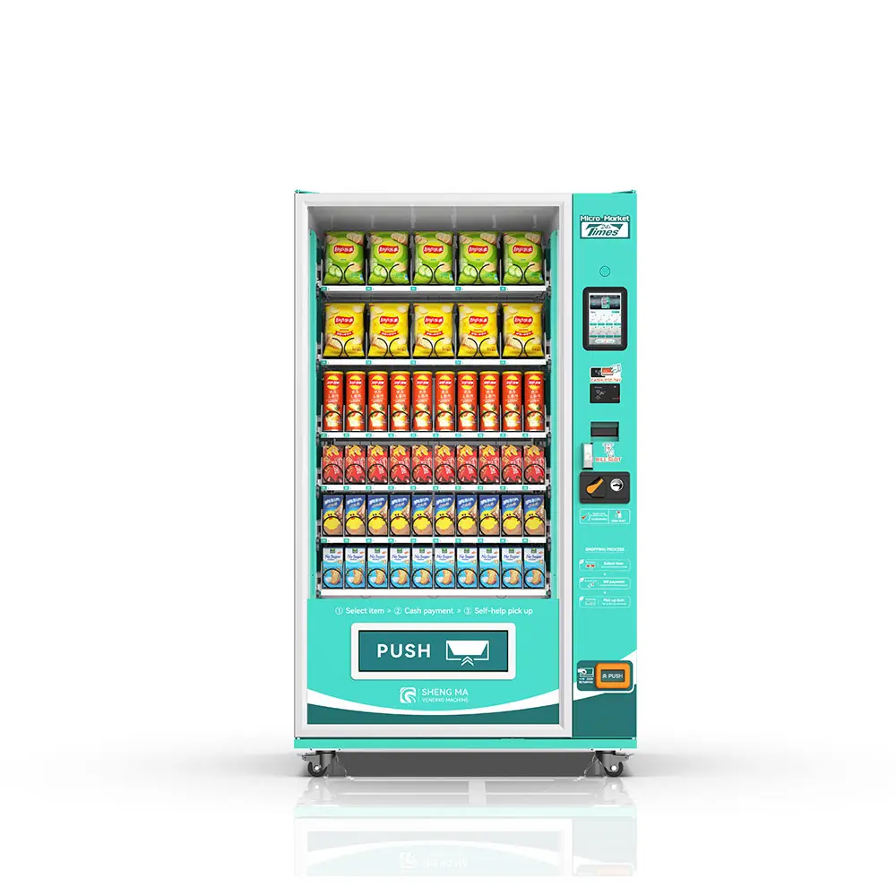 Benutzer definierte intelligente Touchscreen mechanische Verkaufs automat Fast-Food-Box Mittagessen frische Lebensmittel Verkaufs automat