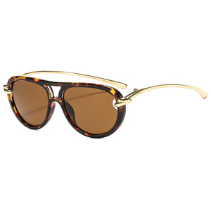 Gafas de sol retro ovaladas con montura completa UV400, protección solar unisex, moda para adultos - Product Image 3