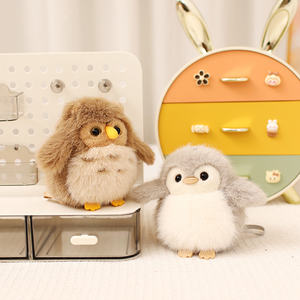 Super morbido simpatico gufo pinguino giocattoli di peluche cartoni animati farciti regali di uccelli per bambini ragazze con funzione di magnete in piedi di riempimento in cotone PP - Product Image 4