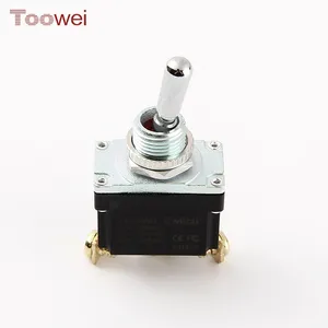 Toowei Electronic 3pin Self-reset Screw Terminal Brass Mini ON- ON Toggle Switch CE FCC RoHS IP67 For Craft