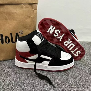 Zapatillas de caña alta estilo Hong Kong con combinación de colores, mocasines de mujer con parte superior de fibra superfina y suela de goma duradera, novedad de otoño 2026 - Product Image 1