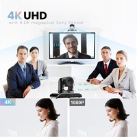 Cámara de videoconferencia UHD 4K PTZ con control remoto Cámara USB 4K PTZ para reuniones de negocios
