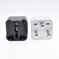 Adaptor colokan Universal ke Demark 10A 250V multifungsi EU US UK AU ke konverter tipe-k 3 pin untuk perjalanan Putih Hitam