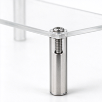 Présentoir en acrylique transparent à 4 niveaux, support portable facile à assembler pour bijoux, parfums, figurines et jouets (type échelle)