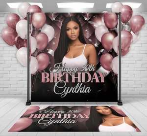 Floor Decal Happy 30Th <b>Banner</b> Party Decor Event Planner Decoration Step and Repeat Birthday Backdrop - Product Image 1