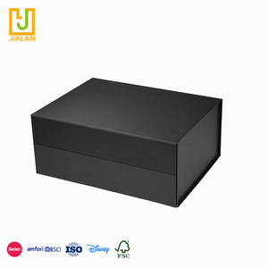 ISO9001 고급 마그네틱 박스 뚜껑 폐쇄 블랙 선물 상자 마그네틱 폐쇄 뚜껑이있는 단단한 판지 선물 상자 - Product Image 2