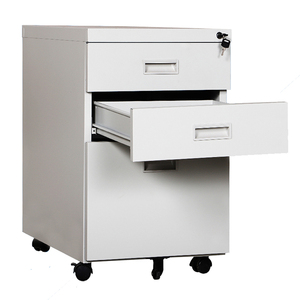 Bệ Lưu Trữ Locker 3 Ngăn Kéo <span class=keywords><strong>KD</strong></span> Kim Loại Di Động Di Chuyển Tủ Hồ Sơ Tủ - Product Image 1