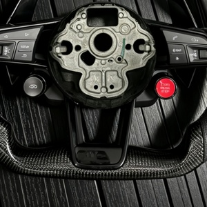 Volante de Fibra de Carbono y Cuero Personalizable a <span class=keywords><strong>Precio</strong></span> de Fábrica, Accesorios para Automóviles VW <span class=keywords><strong>Golf</strong></span> R 5 6 7 MK5 MK6 MK7 <span class=keywords><strong>Gti</strong></span> Passat CC - Product Image 3