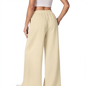 Pantalon de survêtement ample pour femme, taille haute, jambe large, décontracté, coupe ample, pour la gym et l'entraînement, en promotion - Product Image 6
