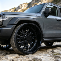 Jantes en alliage forgées JM Offroad Deep Dish Gloss Black Multi Spoke 18-26 pouces 6x135/8x170/8x180 PCD pour F150 pour Silverado