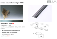 Lampes LED encastrées pour placard avec détecteur de mouvement, intensité variable, abat-jour en plastique, 12V, anti-éblouissement, distribution d'éclairage angulaire YB1021-25
