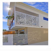Paneles divisores de pared decorativos para balcones, divisores de barandilla de aluminio con corte láser de diseño moderno, con revestimiento de polvo