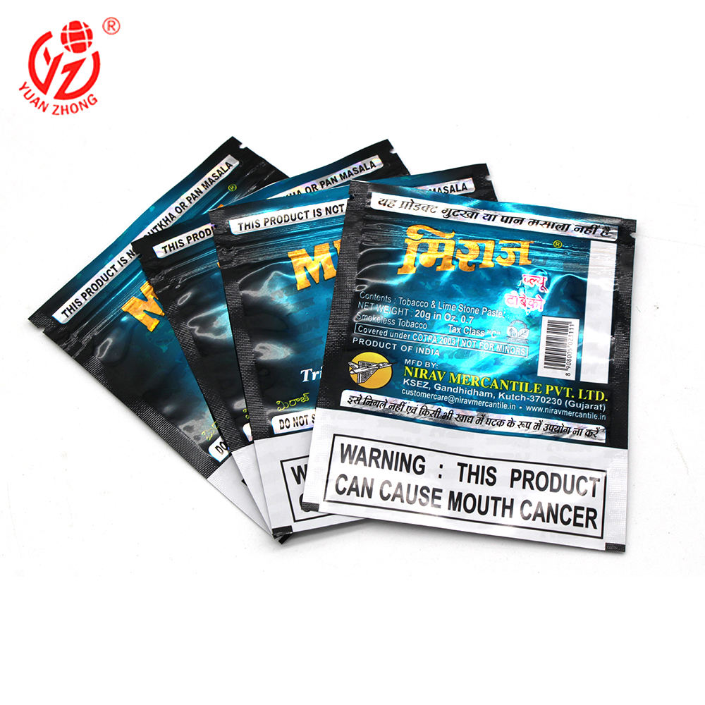 Custom Tobacco Pouch Sizes Moisture Proof Zipper Bags