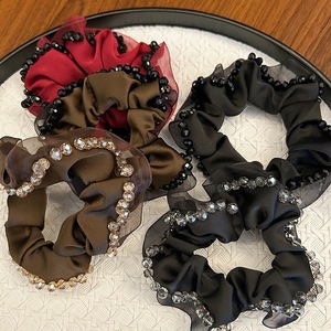 Serre-tête en satin fait main avec bordure en cristal, style coréen, 9 cm, accessoire de mode pour femme, usage quotidien - Product Image 1