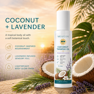 Huile de Bronzage Coco Marque Blanche, Huile Corporelle Lavande Non Grasse à Absorption Rapide, Effet Bronzé Naturel, Hydratante, Soin Corporel Plage - Product Image 3