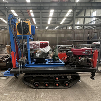 Foreuse robuste sur chenilles de 22 CV à moteur diesel pour puits d'eau, avec pompe à engrenages, pour environnements difficiles et utilisation facile