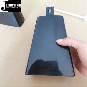 2024 Jingying Musique Percussion Instrument Compagnon, Vente en gros 4/5/6/7/8 pouces Noir Métal Bruit Maker Cowbell Clapper - Product Image 4