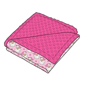 Nuovo arrivo: Coperta in bambù a pois Minky a due strati, morbida e calda, in <span class=keywords><strong>pile</strong></span> Minky a pois per neonati. - Product Image 1