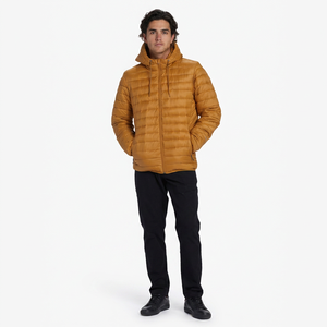 FINER THREADS Veste d'hiver matelassée pour homme, style streetwear personnalisé, en toile respirante et imperméable, col montant - Product Image 1