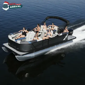 Kinocean-barco de pontón familiar con Motor, Besing 15 pasajeros, a la venta, 2023