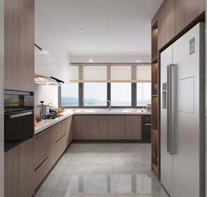 Conception de cuisines modulaires en bois massif personnalisées 2024, armoires de cuisine en chêne blanc encastrées - Product Image 2