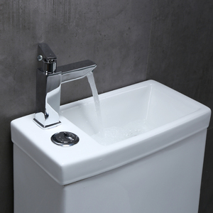 Sanitarios de cerámica de alta calidad asiento de <span class=keywords><strong>inodoro</strong></span> de doble descarga sifónica con lavabo de cerámica - Product Image 5