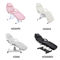 Lit d'extension de cils faciaux inclinables au design moderne pour salon de massage par tatouage esthétique Mobilier de boutique de spa en cuir synthétique