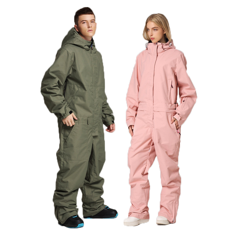 Woman Ski Suit Jumpsuit Snowboard Jacket Men Outdoor Hiking Skiing Set Winter Women Overalls Waterproof One Piece Ski Man