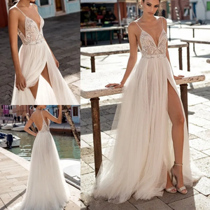 sachin and babi light blue dress The Power of Back Details: Captivating Backless Wedding Dresses main image 0