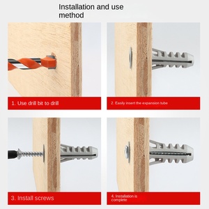 Daquan 6mm Tự Khai thác vít mở rộng ống bu lông kẽm bề mặt nhựa cao su cắm 8/10/12mm quốc gia Neo thép DIN Neo - Product Image 4