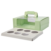 Vente en gros mini papier de luxe pâtisserie pâtisserie coupe gâteau cupcake muffin boîte emballage pour muffins avec fenêtre