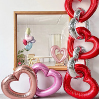 Amour ours Base 4D aluminium Film ballon debout ballon proposition Confession saint valentin ballon décoration de salle de mariage
