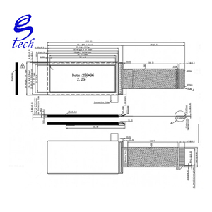 Pantalla OLED de 2.25 Pulgadas SP5110, Pantalla Pequeña LCD Monocromática de 256x96 con Interfaz SPI - Product Image 2