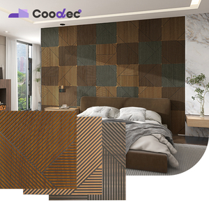 MDF khắc Bảng điều khiển rãnh ván gỗ hạt tường bảng gỗ sồi trắng trang trí sàn gỗ tường Bảng điều khiển Ốp - Product Image 1