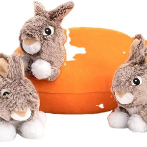 Jouet pour chien Eek Squeaky Puzzle interactif Jouet pour chiot en peluche Tortue (coquille + 5 tortues)-Jouet à mâcher pour animaux de compagnie - Product Image 1