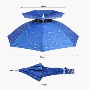 Wholesale Double Layer Head-mounted <b>Hat</b> Umbrella Custom Gift Umbrella Outdoor Fishing Sun Umbrella with Customizable LOGO - Product Image 4