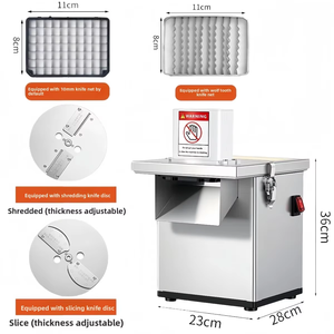 Trituratore <span class=keywords><strong>Elettrico</strong></span> Commerciale in Acciaio Inox Multifunzione per Verdure, Affettatrice per Ristoranti, Uso per Patate e Limoni - Product Image 2