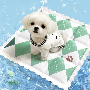 SUREWALHOME Coussin de refroidissement pour animaux de compagnie pour chien d'été Tapis de refroidissement pour chiens chats, été Ice Silk <span class=keywords><strong>Cool</strong></span> Dog Mats Tapis de couchage pour intérieur - Product Image 2