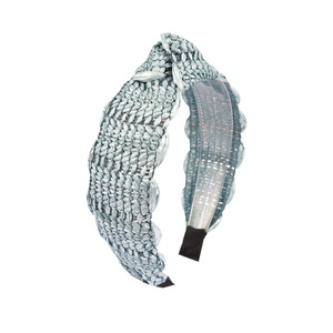 Serre-tête en paille tressée en raphia à nœud croisé pour femme, coiffe décontractée d'été - Product Image 5