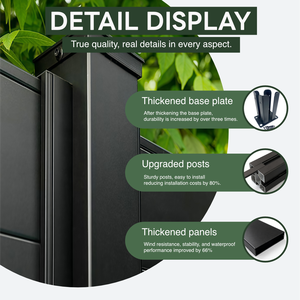 Panneaux de clôture de confidentialité enduits de poudre d'aluminium écologique Panneaux de clôture d'extérieur décoratifs imperméables personnalisables - Product Image 6