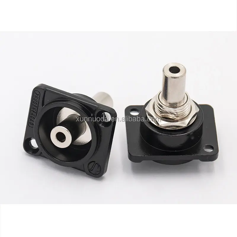 D type module base 3.5mm stereo jack panel mount connector