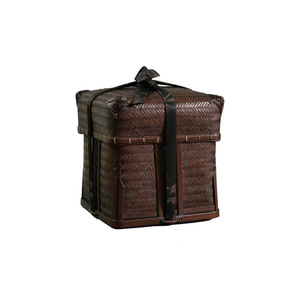 Caja de té de bambú tejida a mano de estilo japonés, cesta de almacenamiento para utensilios de té, caja de té portátil para sala de té en casa, taza y - Product Image 5