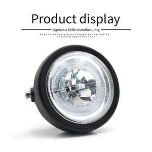 Offre Spéciale <span class=keywords><strong>accessoires</strong></span> de moto phare 6.5 pouces 12V pour CG125 rétro Angel Eye vélo phare moto led lumières - Product Image 3